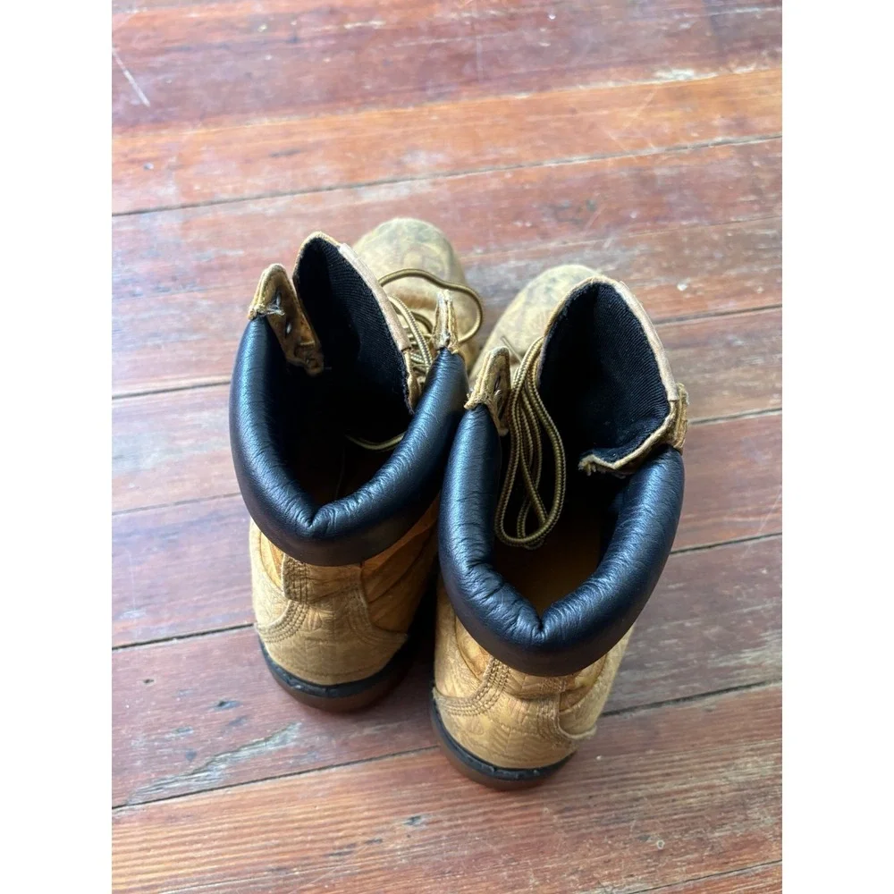 Timberland 6 Inch Premium Wheat Nubuck Waterproof Boots Men's Size 10.5